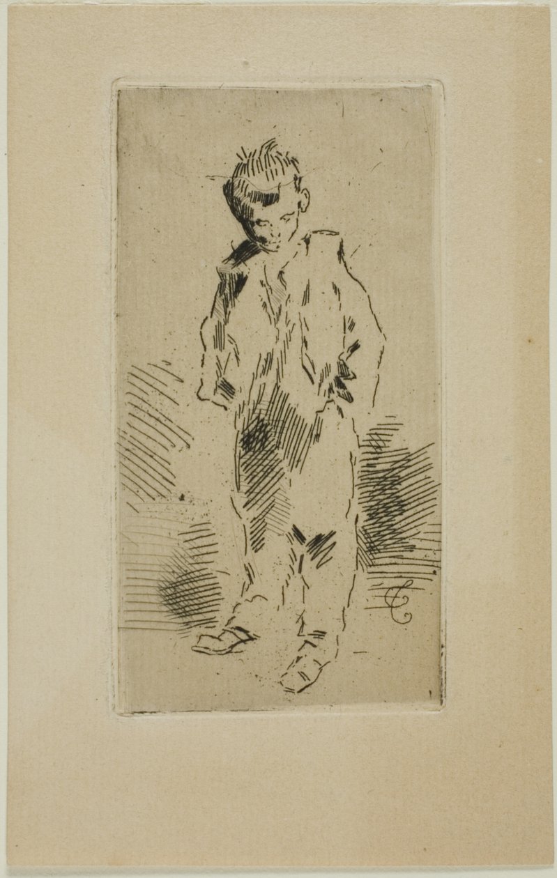 En ung Street Urchin av Felix Hilaire Buhot