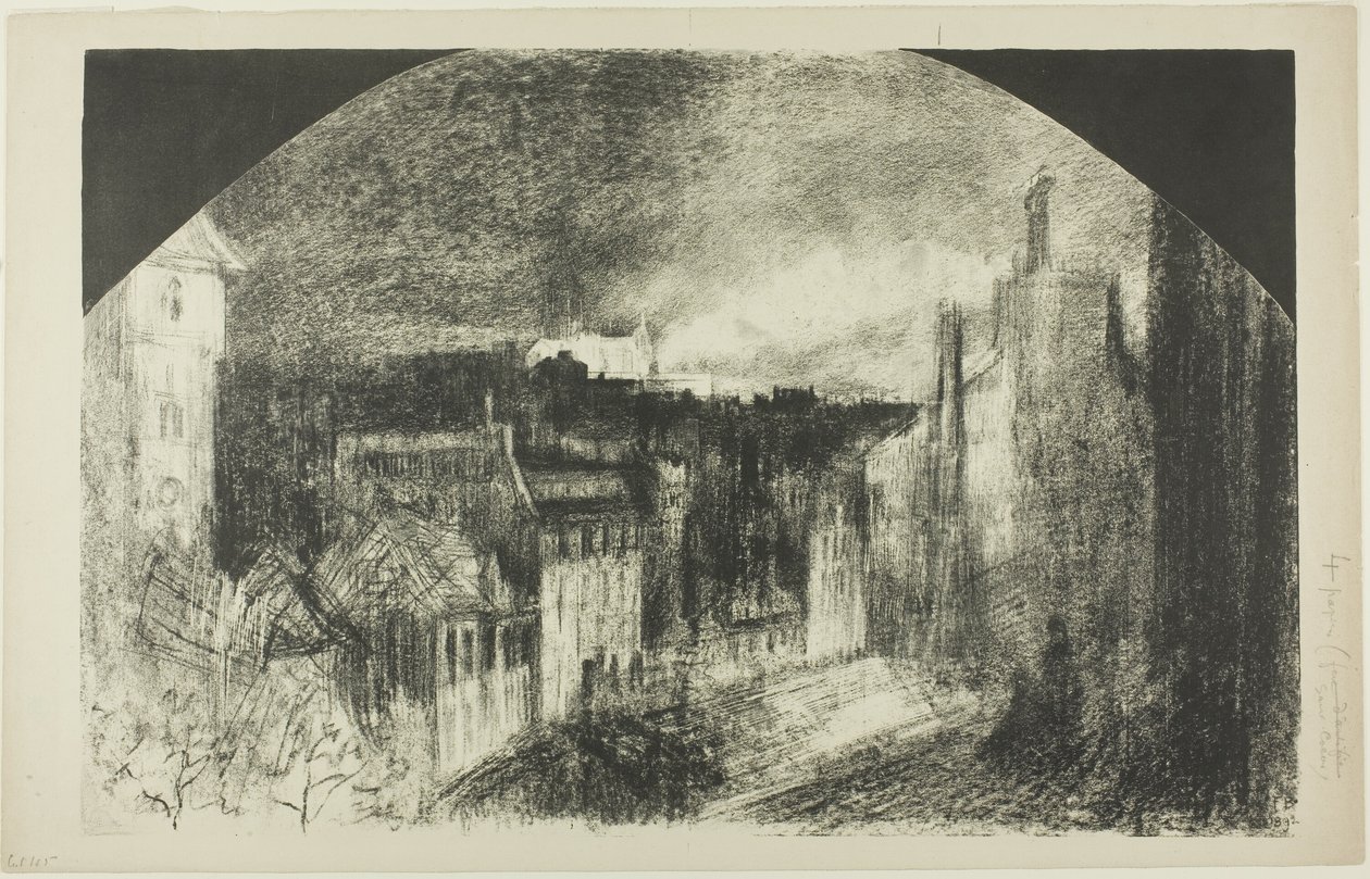 Bastiljens dag i Montmartre av Felix Hilaire Buhot