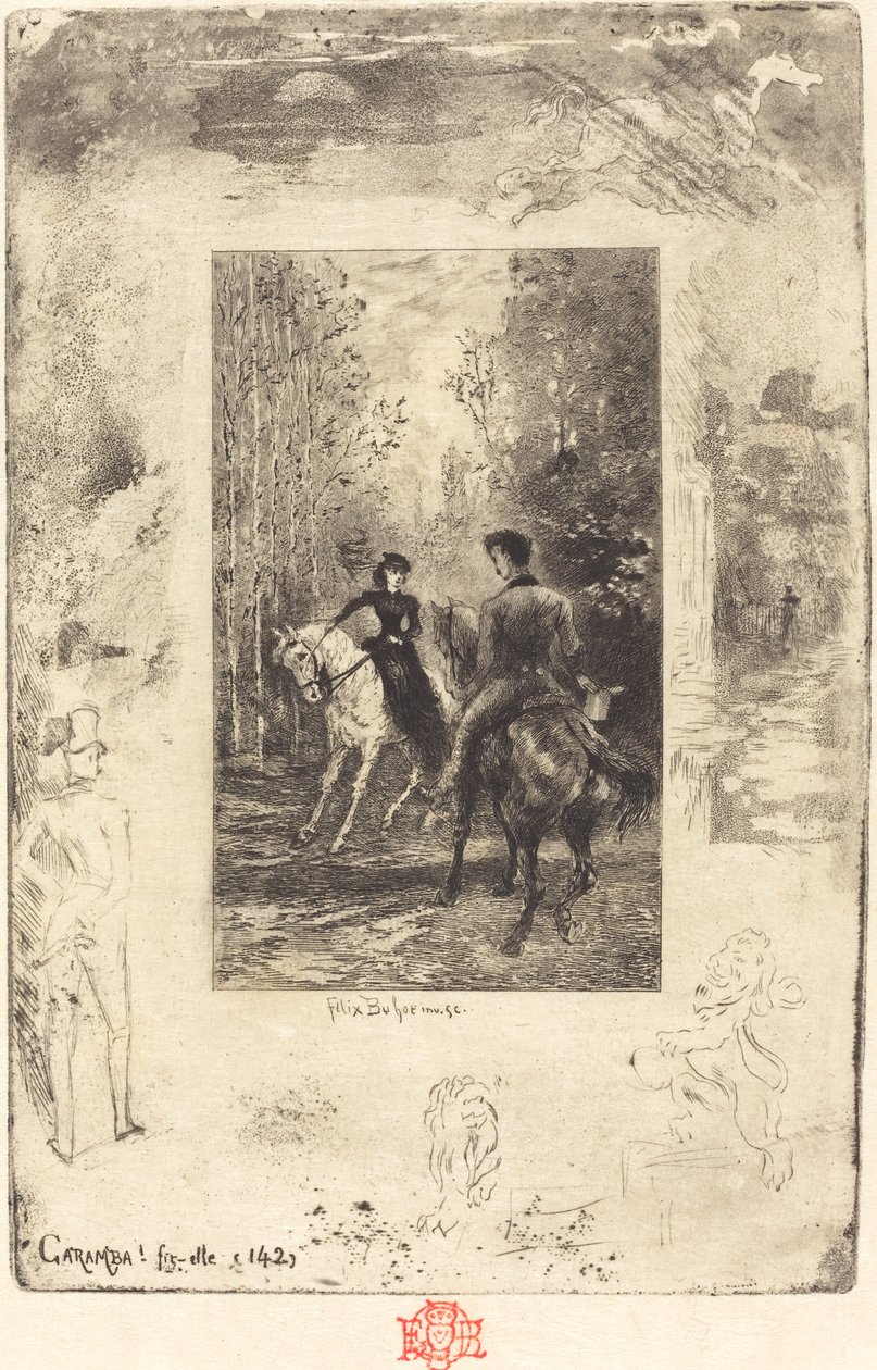 Caramba! Fit-elle (Caramba! utbrast hon) av Felix Hilaire Buhot