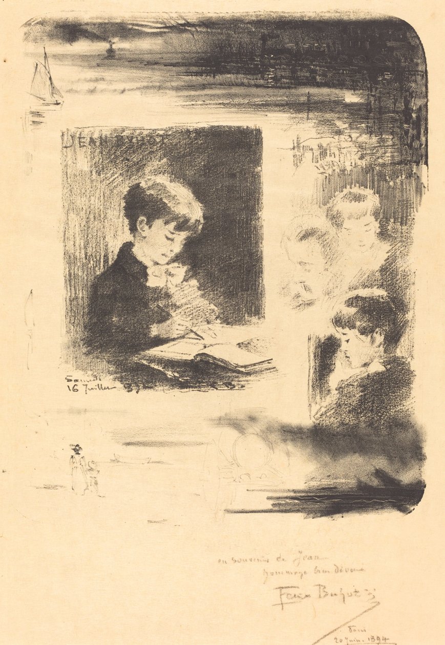 Barnteckning av Felix Hilaire Buhot