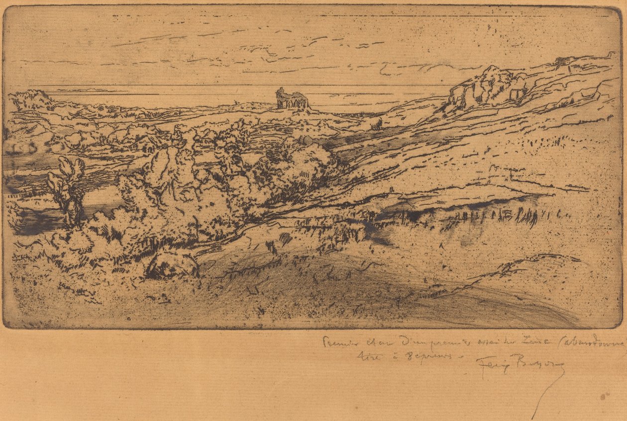 Saint-Michel-kapellet i Estre andra versionen. av Felix Hilaire Buhot