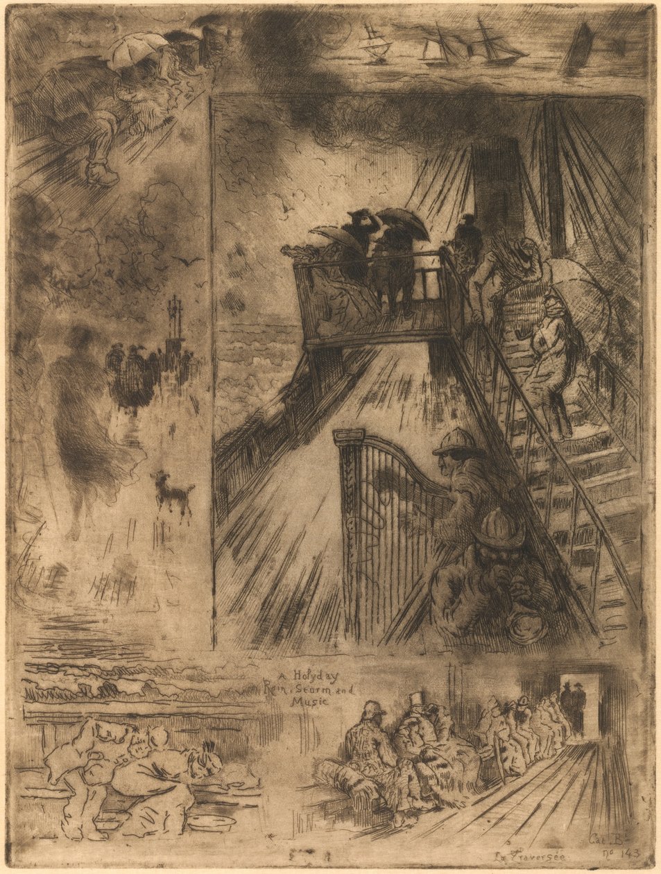Passagen Passagen, 1879-1885. av Felix Hilaire Buhot