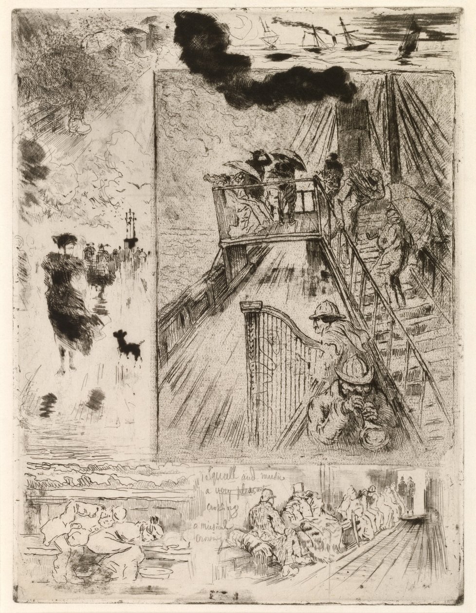 La Traversee (passagen) av Felix Hilaire Buhot