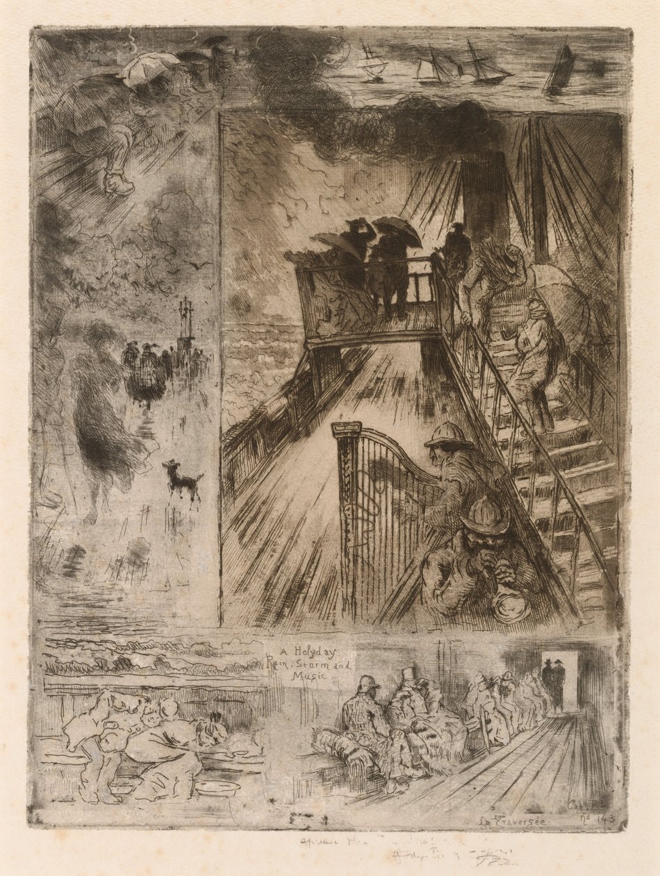 La Traversee Passagen, 1879-1885. av Felix Hilaire Buhot