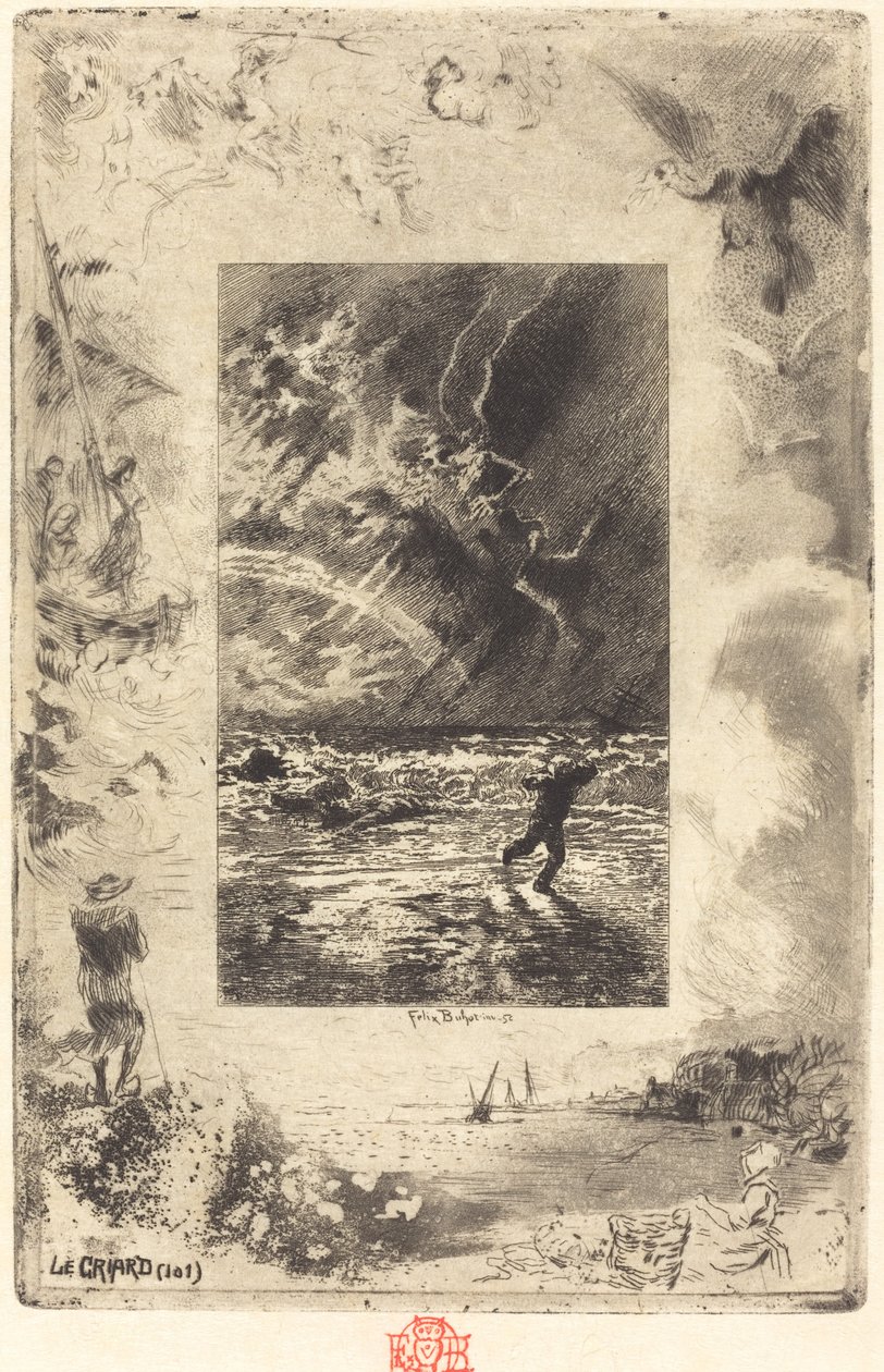 Le Criard The Shrieker, 18791880. av Felix Hilaire Buhot