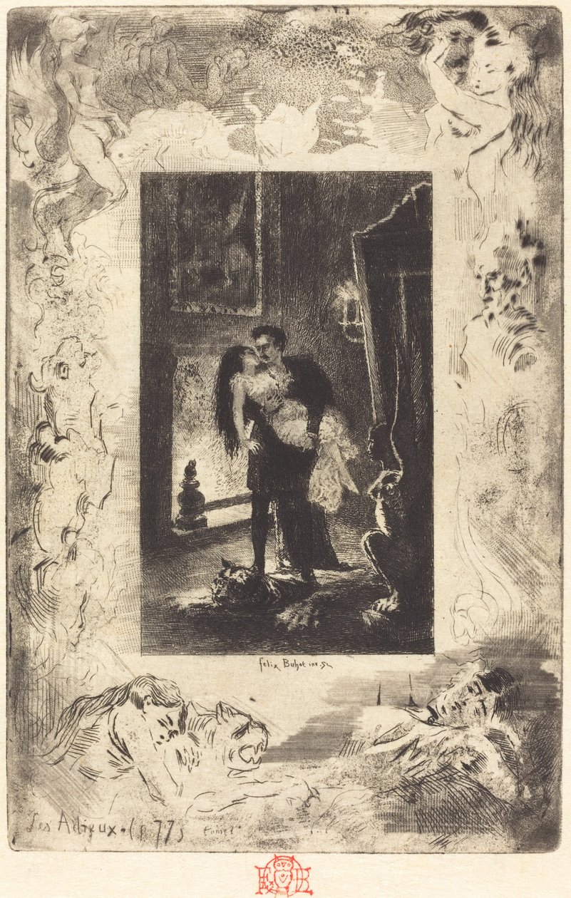 The Farewells (The Parting) av Felix Hilaire Buhot