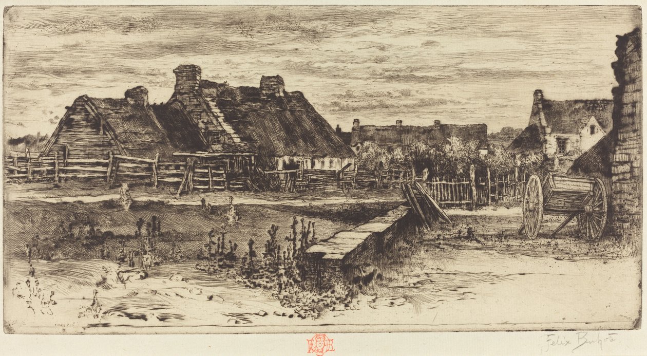 De stora stugorna av Felix Hilaire Buhot