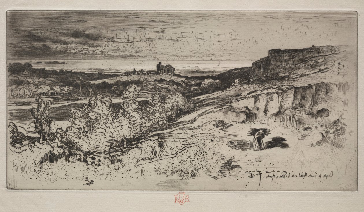 Kapellet Saint-Michel i LEstre, 1881. av Felix Hilaire Buhot