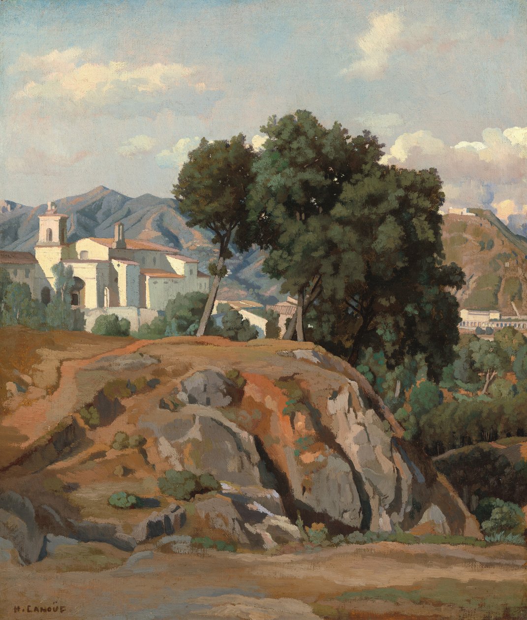 Utsikt över La Cava, ca. 1840. av Felix Hippolyte Lanoue