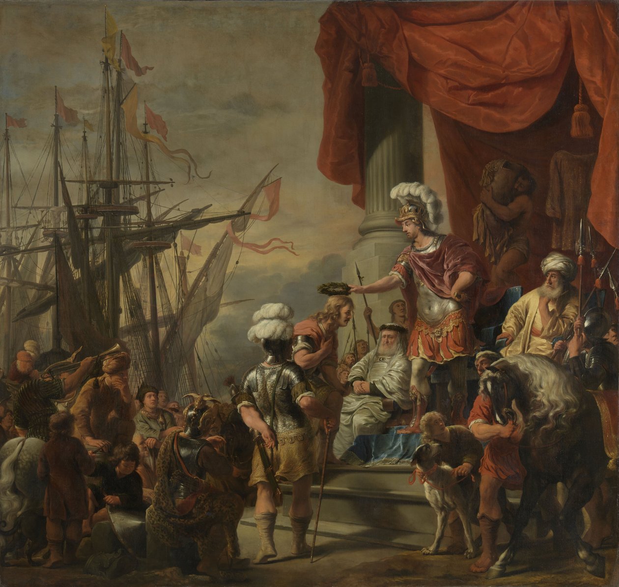 Aeneas vid hovet i Latinus, c.1661-c.1664 av Ferdinand Bol