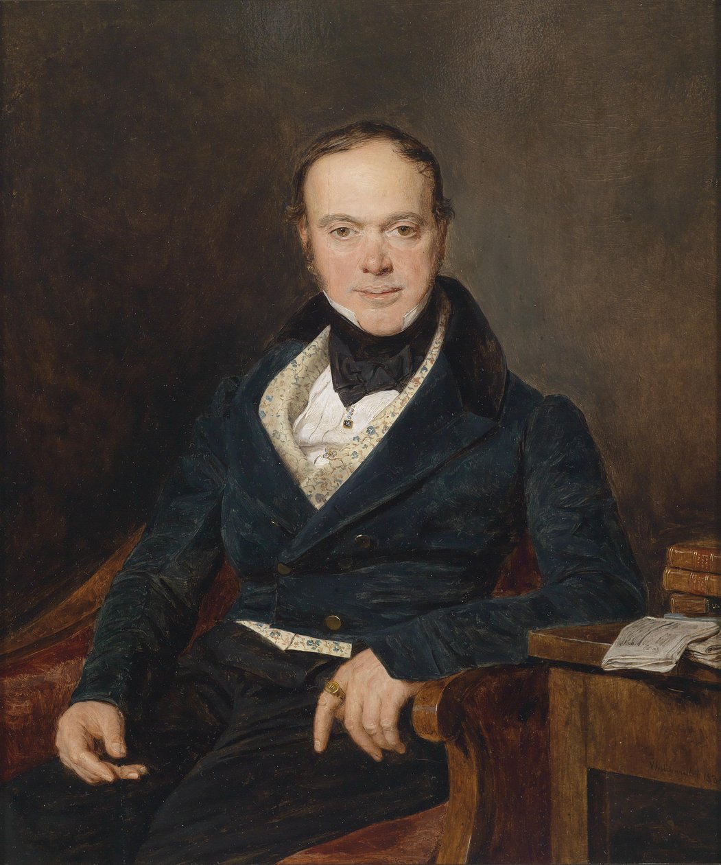 Bildnis des Bankiers August Walter av Ferdinand Georg Waldmuller