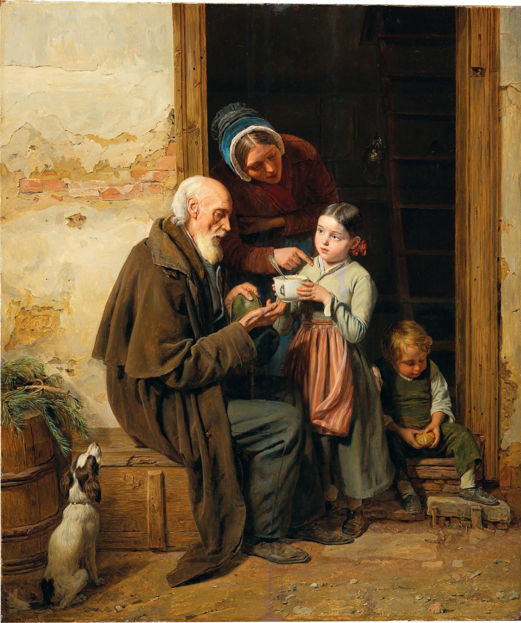 Die milde Gabe av Ferdinand Georg Waldmuller