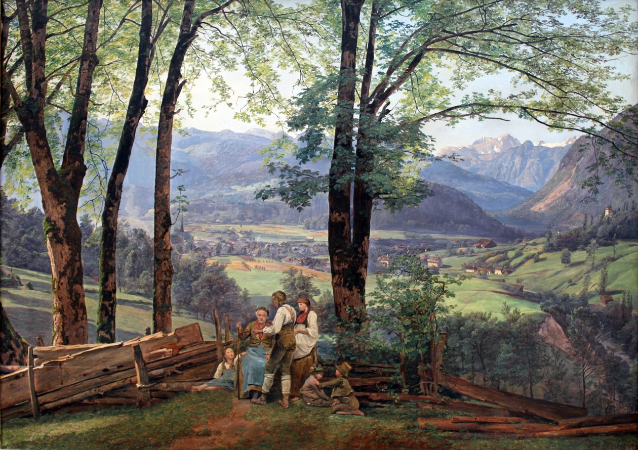 Utsikt över Ischl av Ferdinand Georg Waldmuller