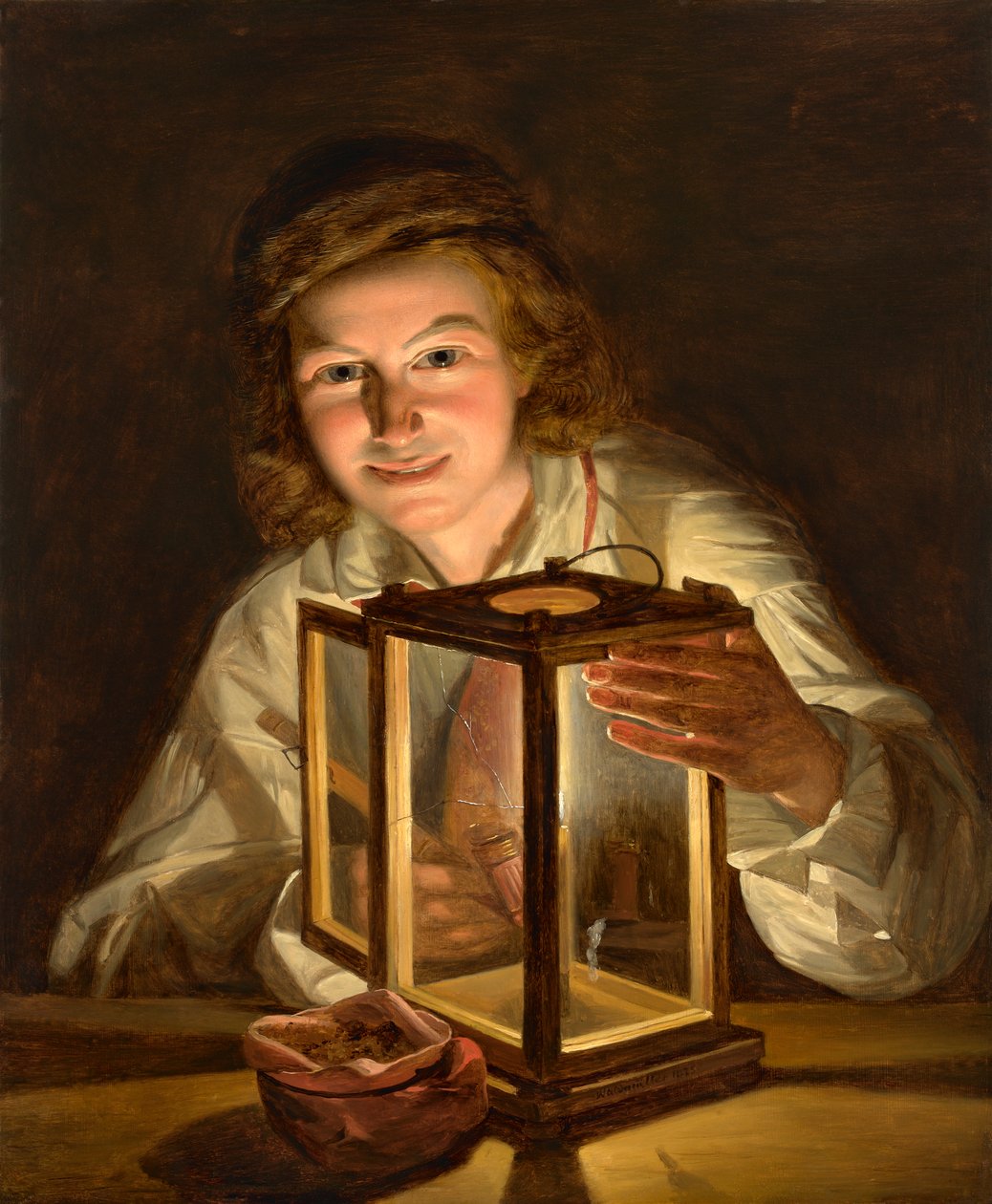 Pojke med en stabil lykta av Ferdinand Georg Waldmuller
