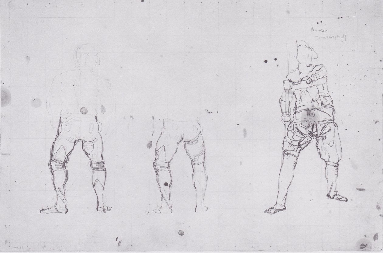  Kriegergestalten von hinten und von vornn av Ferdinand Hodler