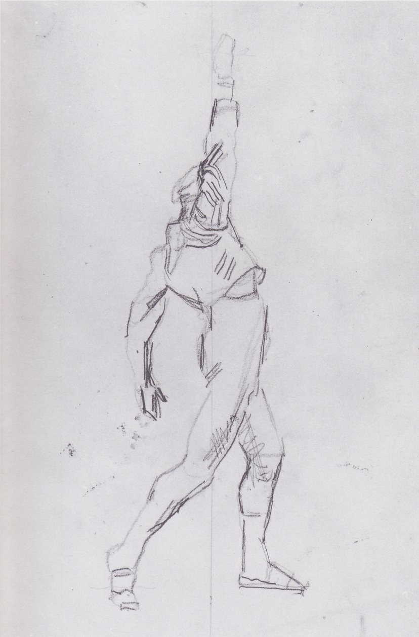  Schworender nach rechtsn av Ferdinand Hodler