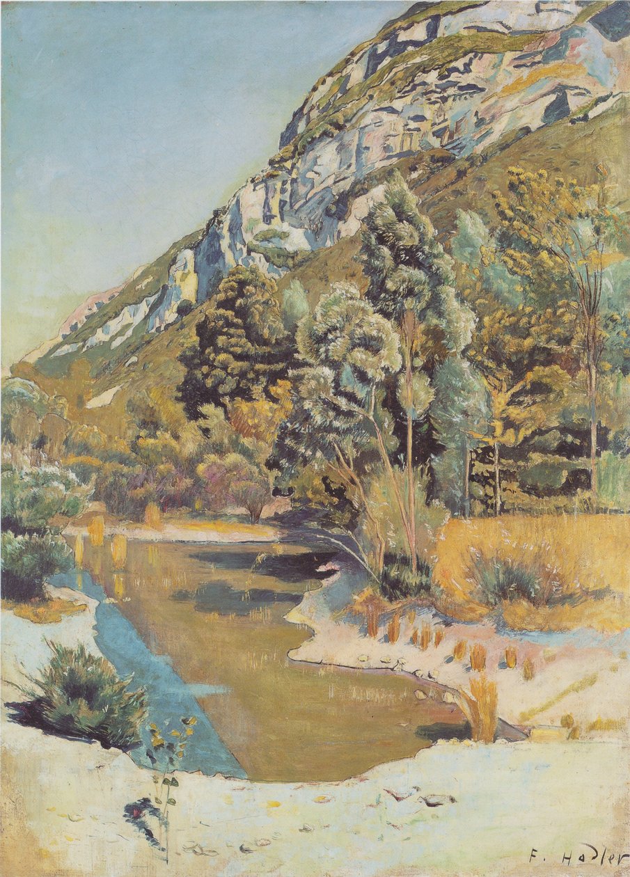 Am Fuss från Petit Salève av Ferdinand Hodler