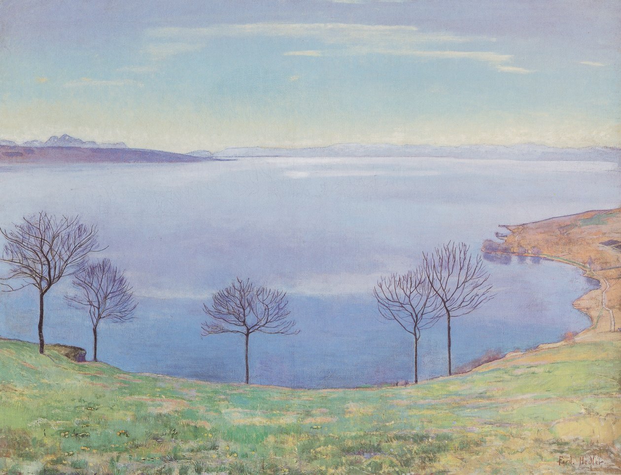 Der Genfersee von Chexbres aus av Ferdinand Hodler