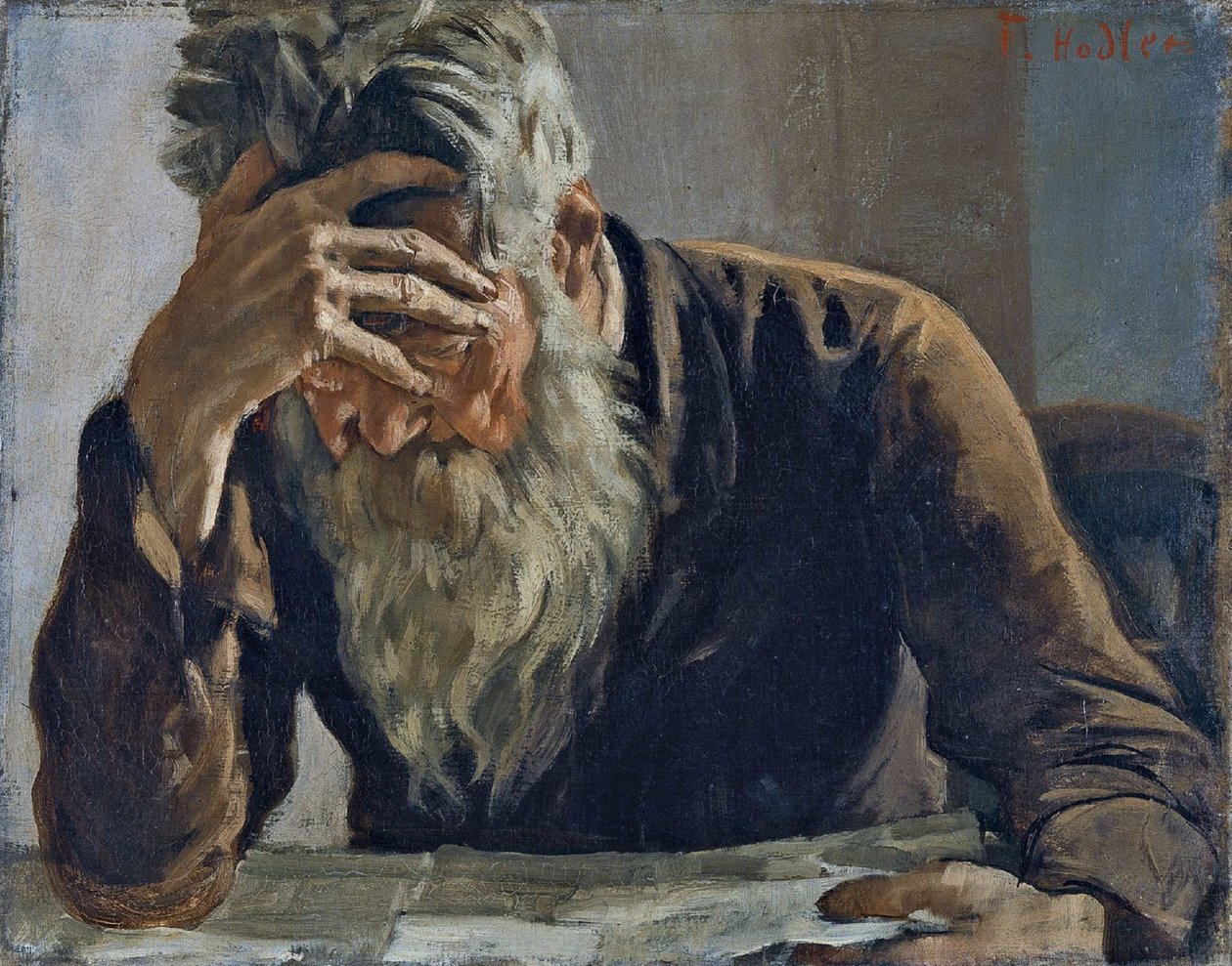 Der Lesende  av Ferdinand Hodler