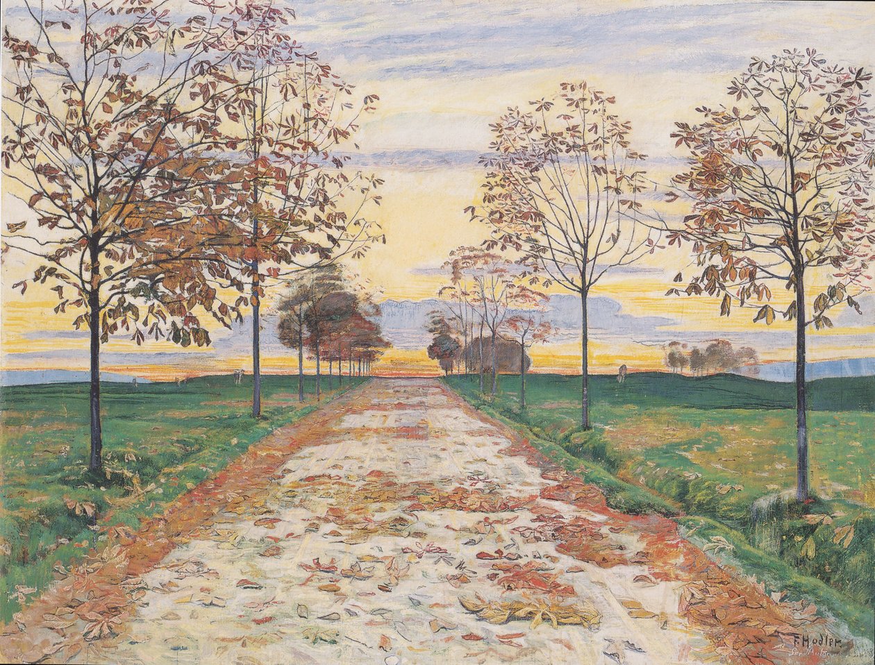 Herbstabend av Ferdinand Hodler