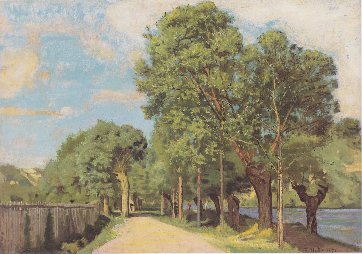 Landskap på Jonction nära Genève av Ferdinand Hodler