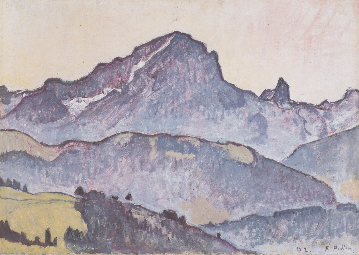 Le Grand Muveran från Villars av Ferdinand Hodler