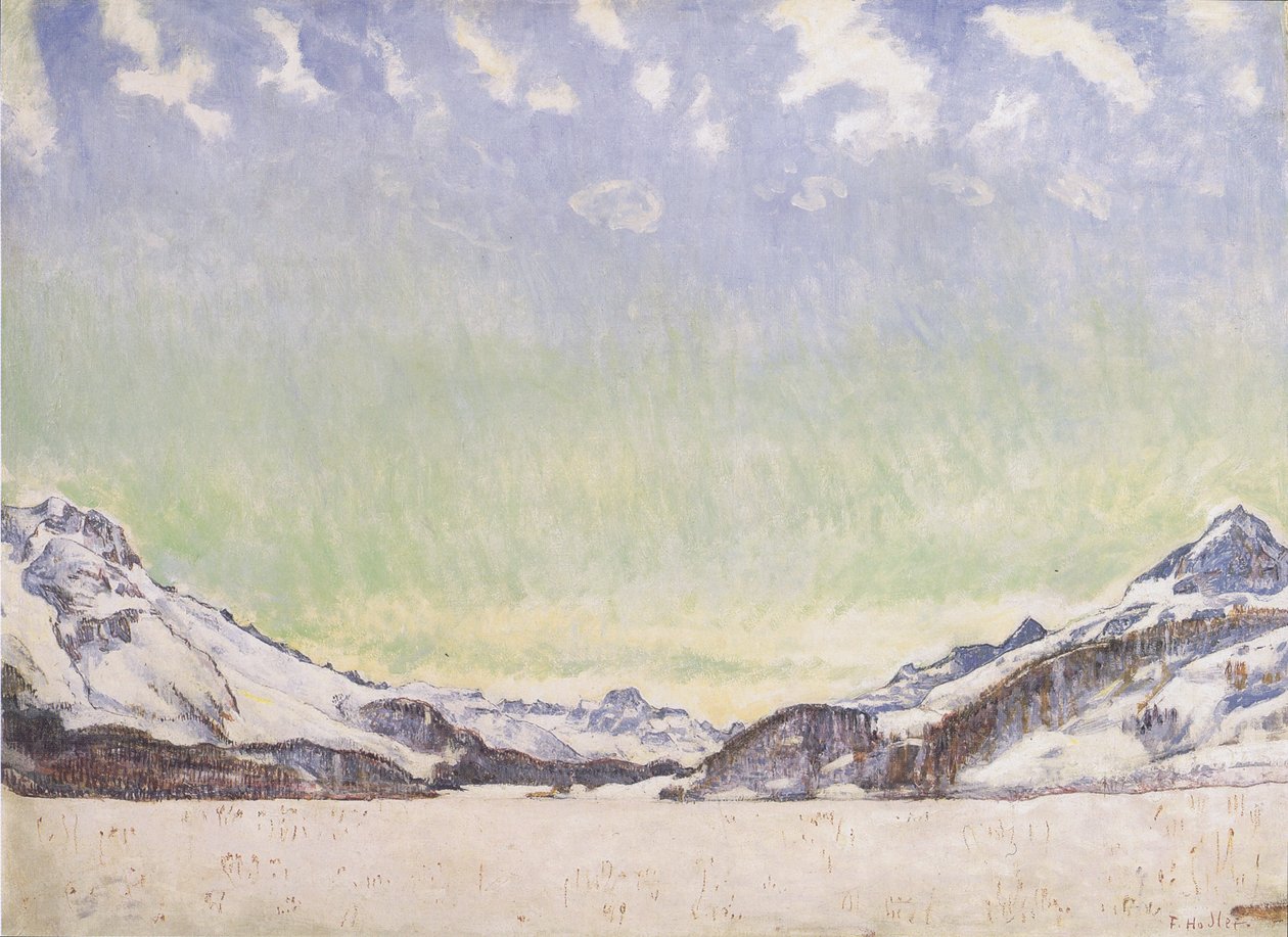 Schnee im Engadin av Ferdinand Hodler