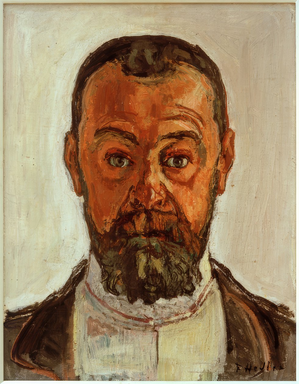 Självporträtt med öppna ögon II av Ferdinand Hodler