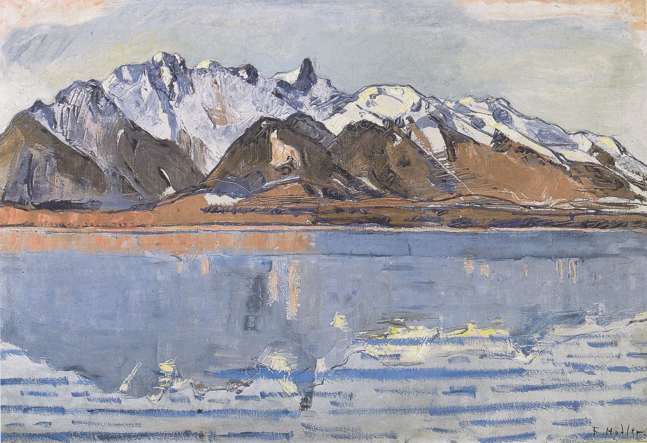 Thunersee mit Stockhornkette  av Ferdinand Hodler