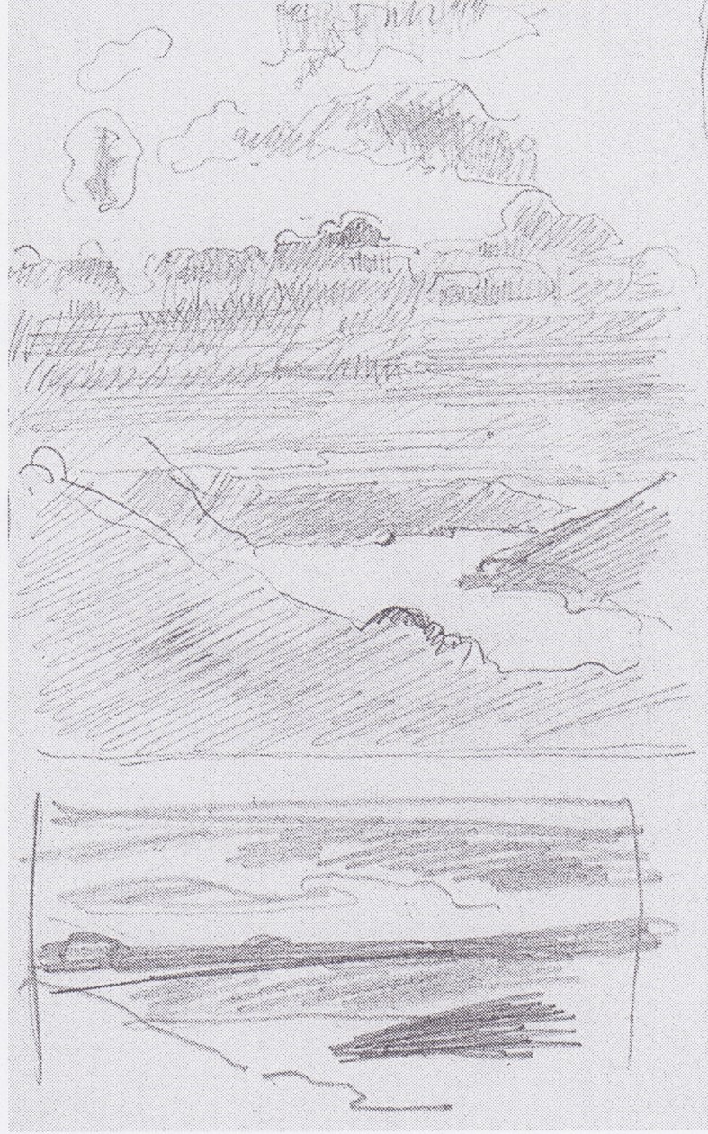Thunsjön från vägen till Schynigen Platte av Ferdinand Hodler