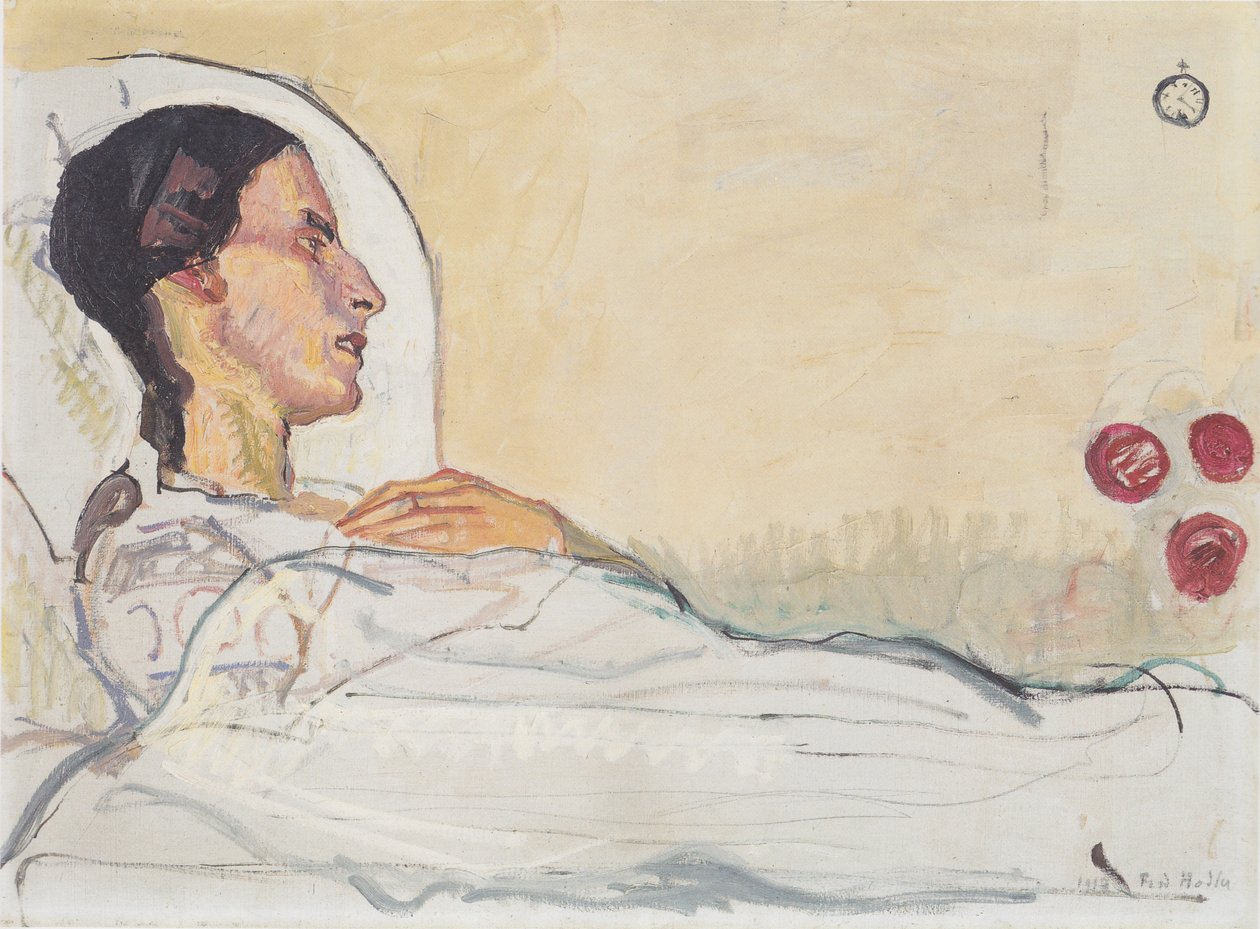 Valentine Godé-Darel i sjukbädden av Ferdinand Hodler