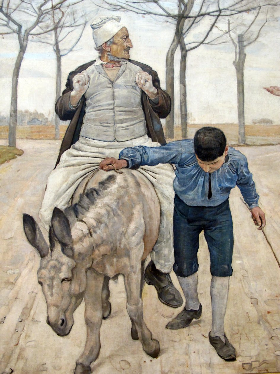 il mugnaio, suo figlio e lasino av Ferdinand Hodler