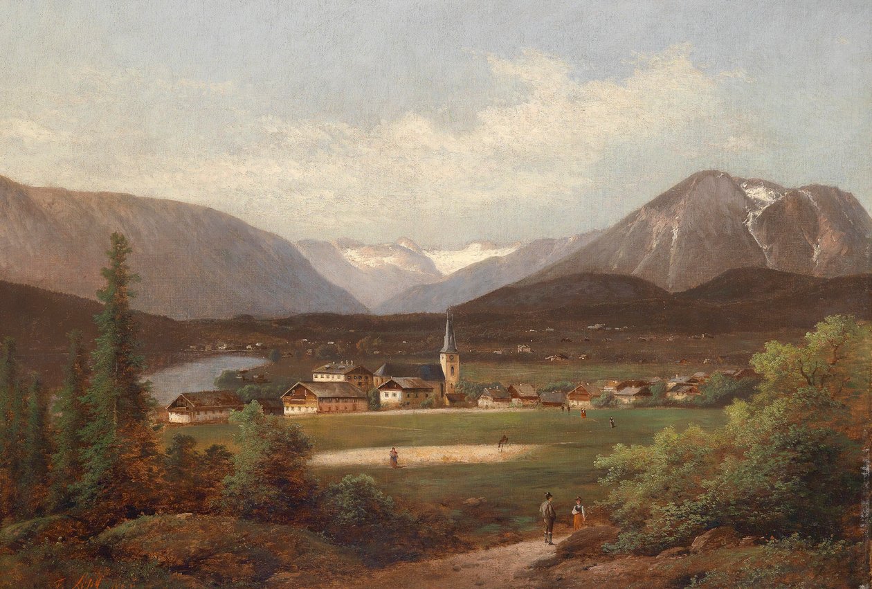 Utsikt över Altausseersee av Ferdinand Lepie