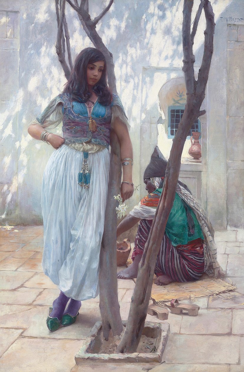 På en innergård, Tunis av Ferdinand Max Bredt
