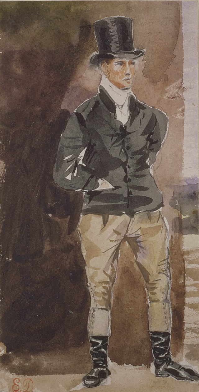 Kusk stående, något åt höger, 1800-talet av Ferdinand Victor Eugene Delacroix