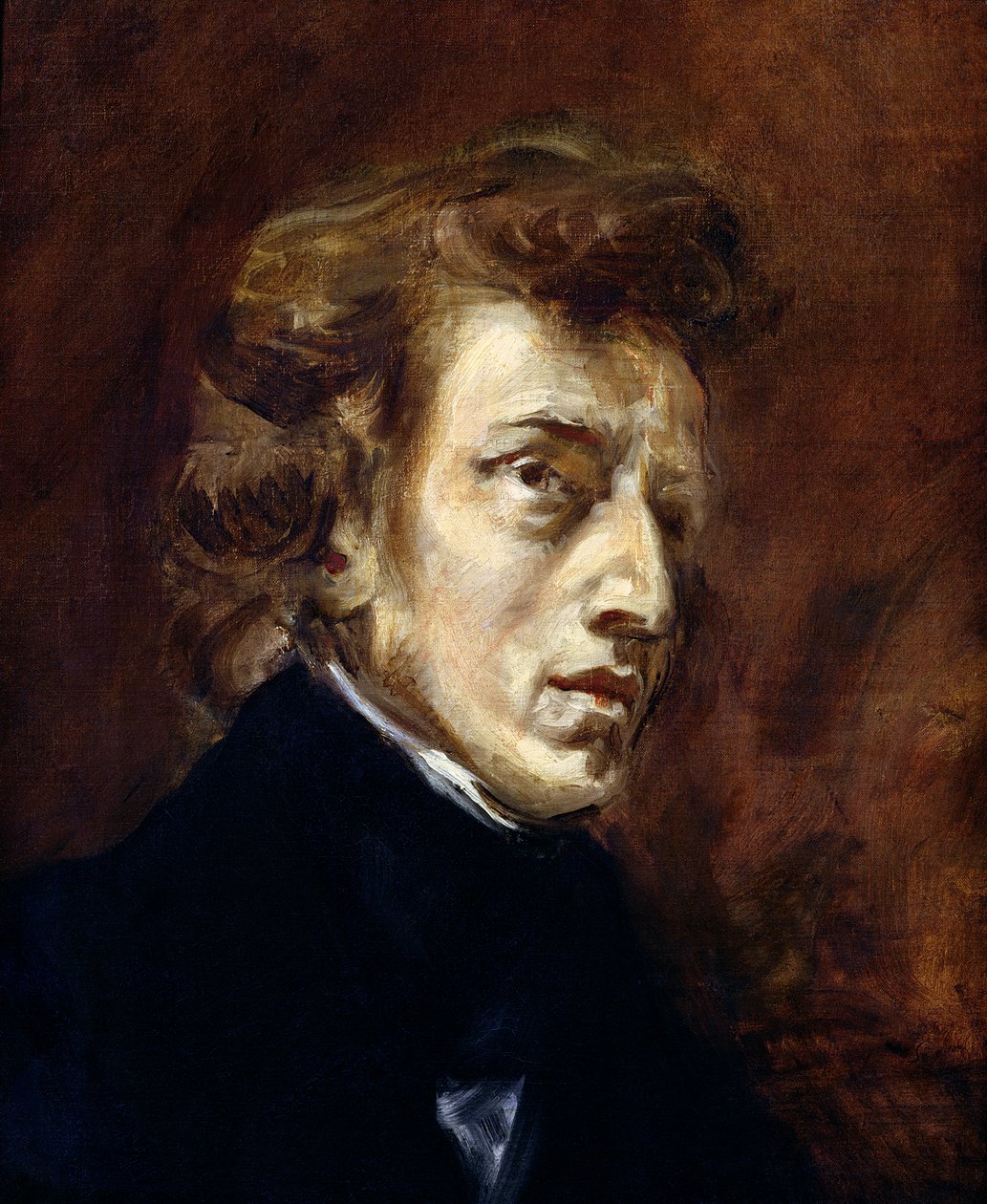 Frederic Chopin (1810-49) 1838 av Ferdinand Victor Eugene Delacroix