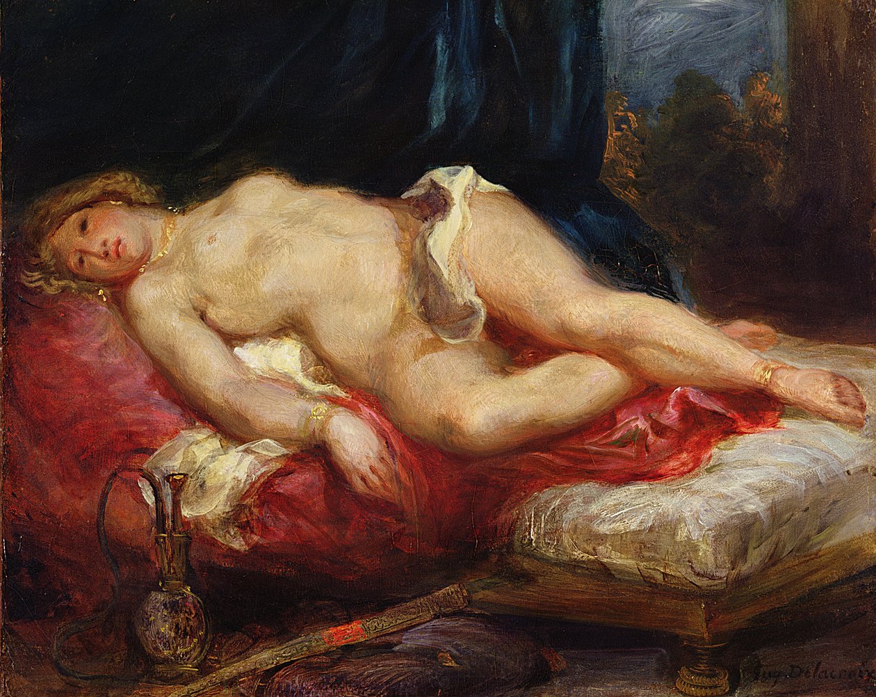 Odalisken, ca 1825 av Ferdinand Victor Eugene Delacroix