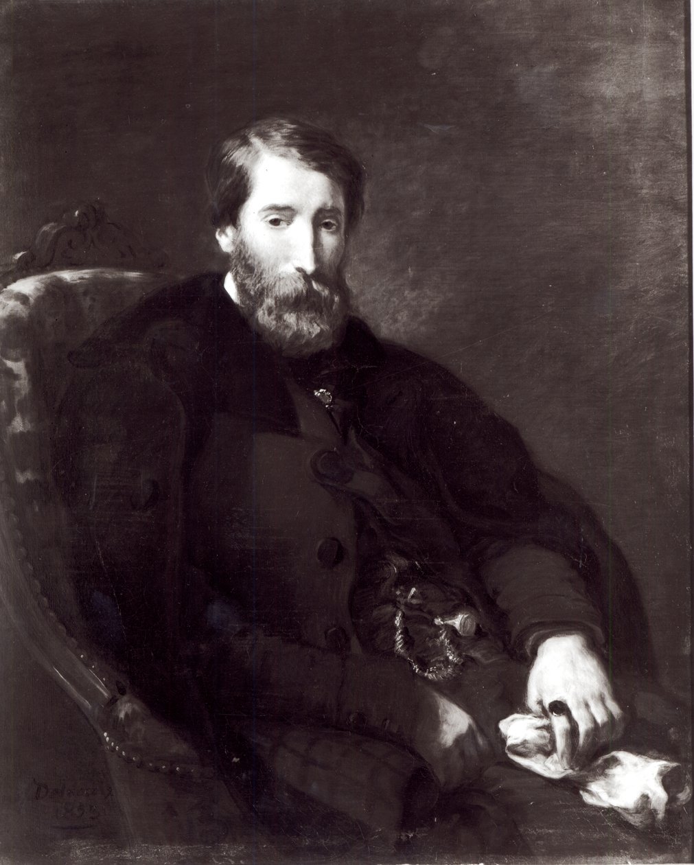 Picha ya Alfred Bruyas (1821-77) swed av Ferdinand Victor Eugene Delacroix