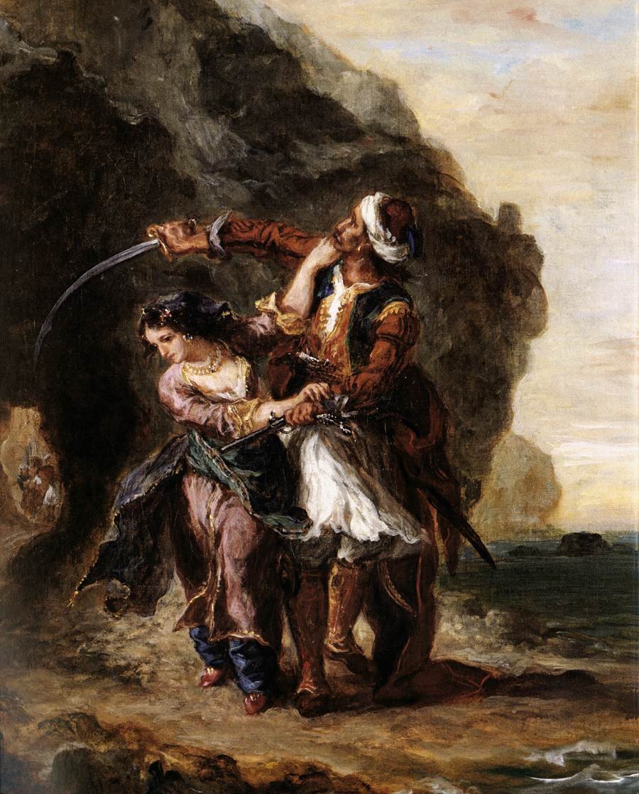 The Bride of Abydos av Ferdinand Victor Eugene Delacroix