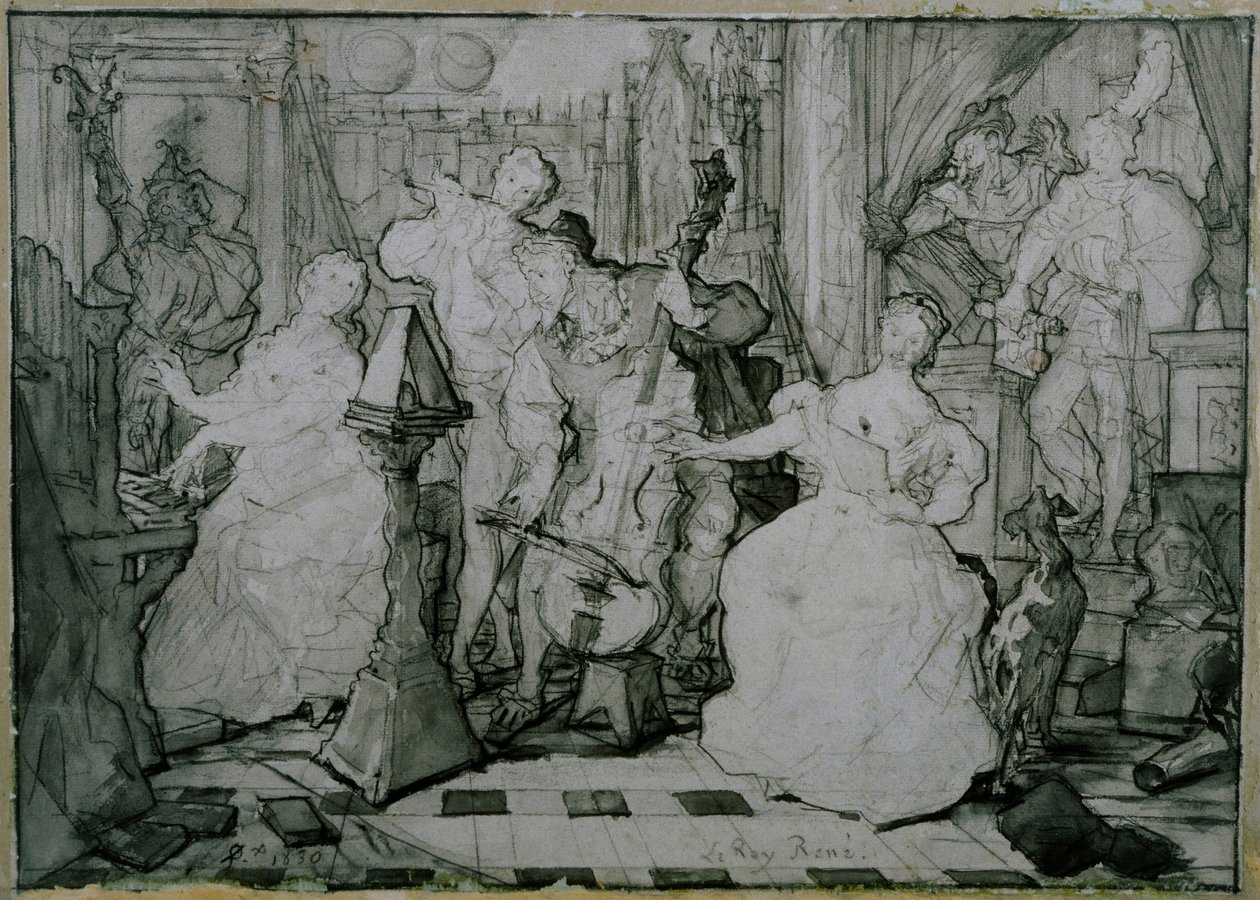 Le Roy René av Ferdinand Victor Eugene Delacroix