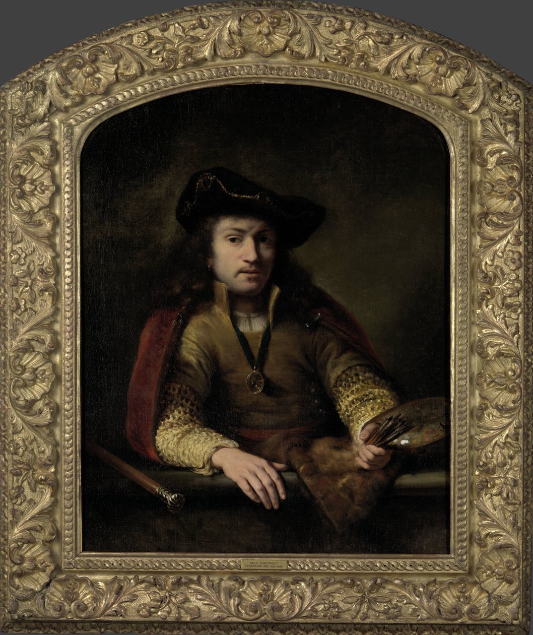 Självporträtt av Ferdinand Bol (signed by artist)
