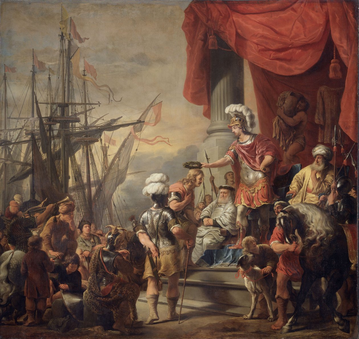 Aeneas vid hovet i Latinus av Ferdinand Bol