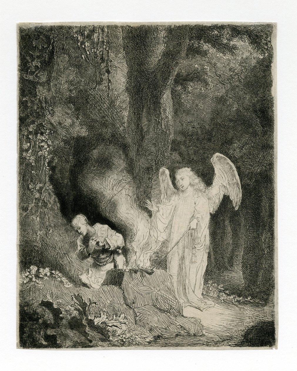 Gideons uppoffring (Domarna 6:21) av Ferdinand Bol