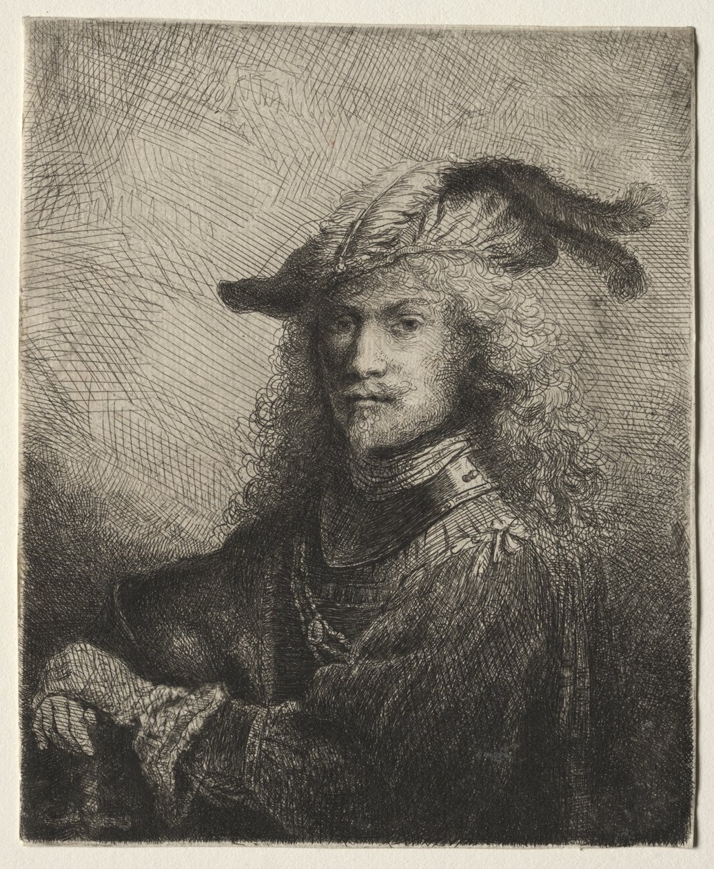 Porträtt av en officer av Ferdinand Bol