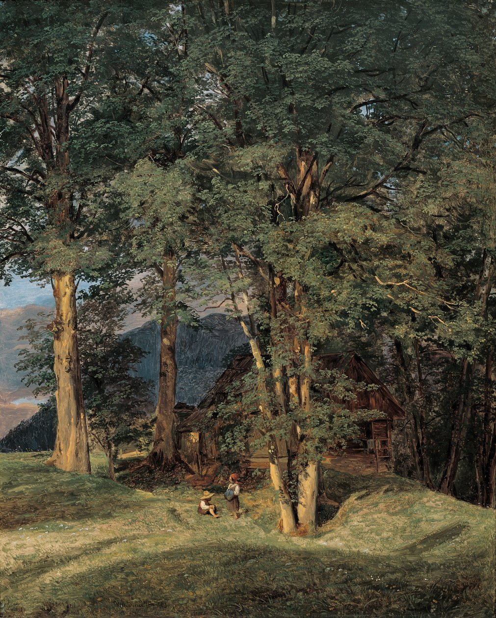 Lönnträd nära Ischl av Ferdinand Georg Waldmuller