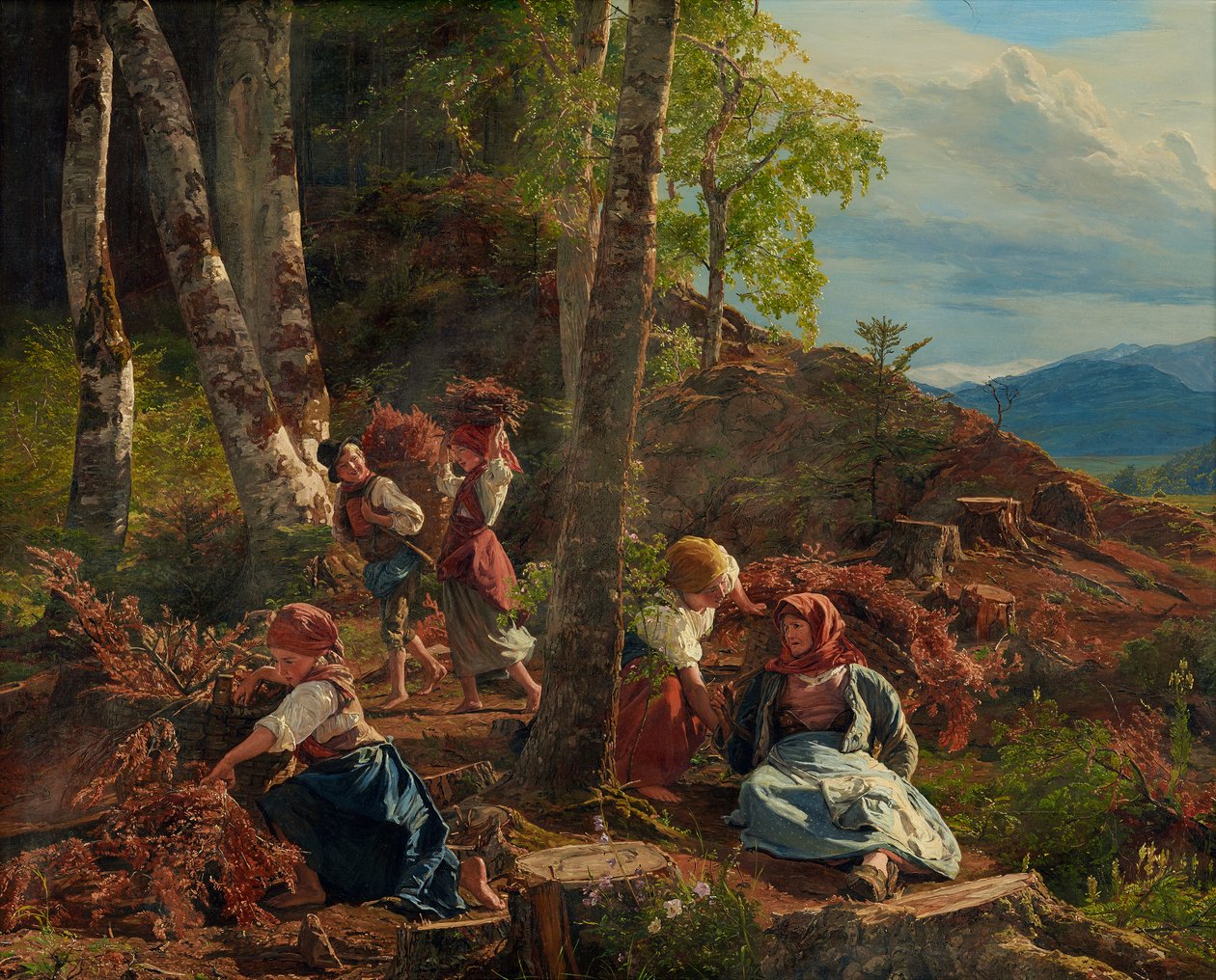 Borstvedssamlare i Wienskogen av Ferdinand Georg Waldmuller