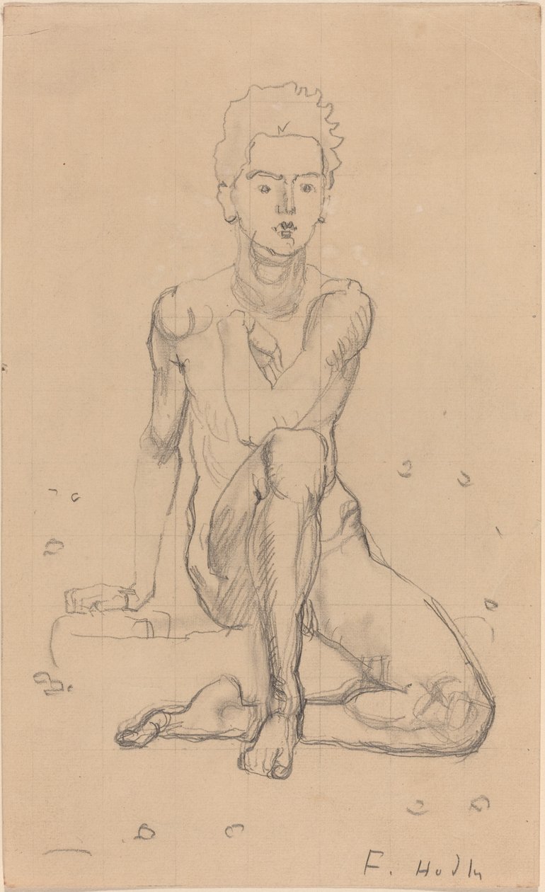 Hector poserar naken av Ferdinand Hodler