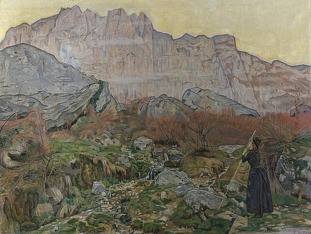 La Vision (bergslandskap). 1889 av Ferdinand Hodler