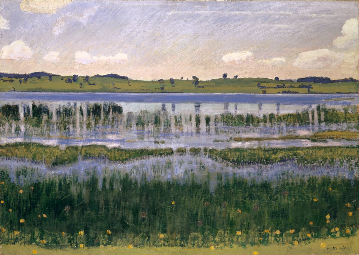 sjön Burgäschi av Ferdinand Hodler