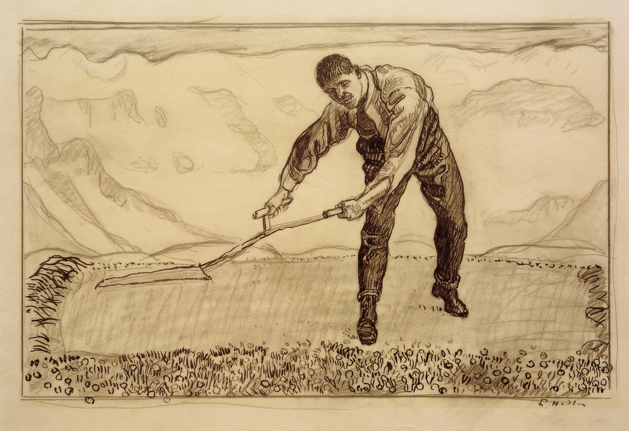 Gräsklippare på fältet av Ferdinand Hodler